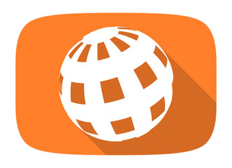 earth flat design modern icon