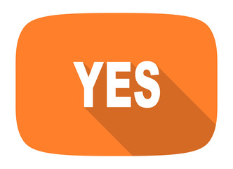 yes flat design modern icon