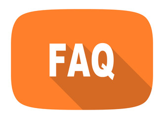 faq flat design modern icon