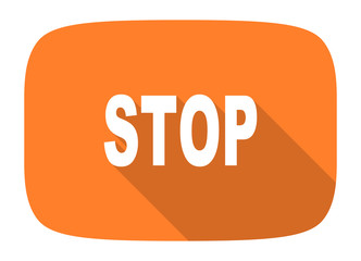 stop flat design modern icon