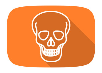 skull flat design modern icon