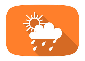 rain flat design modern icon