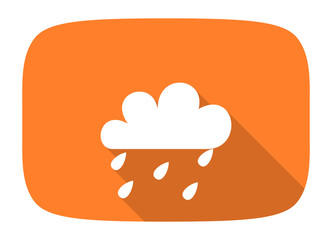 rain flat design modern icon