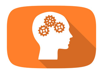 head flat design modern icon