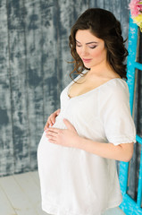 young beautiful pregnant woman