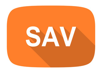sav flat design modern icon