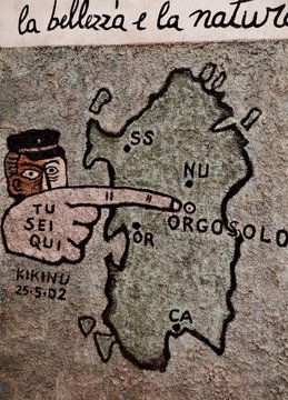 Wandbild von Sardinien mit Orgosolo