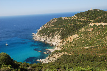 Italia Sardegna Cala Regina Italien Sardinien Küste Leuchtturm 