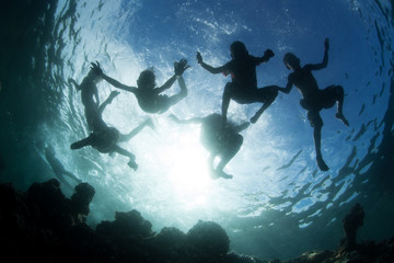 Children at Play in Water