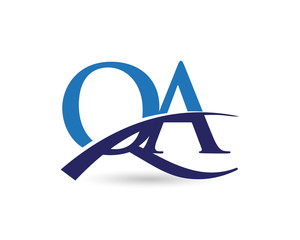QA Logo Letter Swoosh