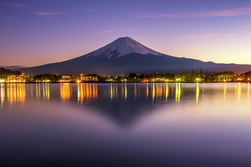 Beautiful Scece Susnset ReflectionFuji