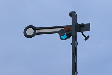 Fototapeta premium Old German mechanical railroad signal
