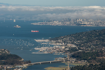 San Francisco and Sausalito panorama from Mount Tamalpais 