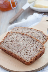 slices of gluten free bread made with various gluten free flours