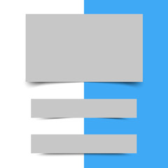 Banners with shadows. Paper shadows. Set of transparent