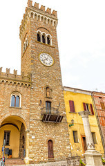 Fototapeta premium civic tower in the medieval village of bertinoro