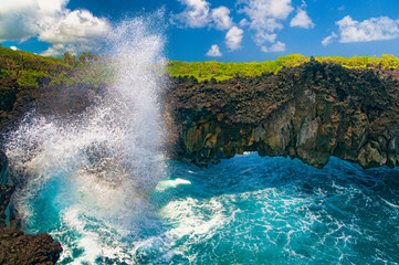 Spectacular ocean view on the Road to Hana, Maui, Hawaii, USA