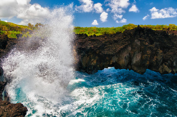 Spectacular ocean view on the Road to Hana, Maui, Hawaii, USA
