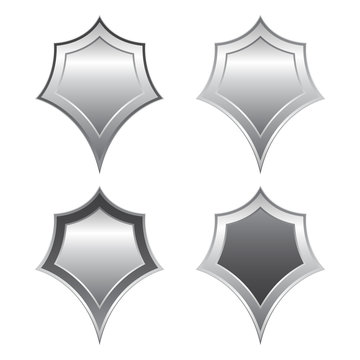 Set of metal shields