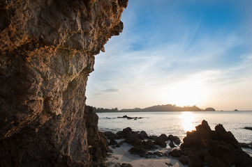 Colorful dawn over the sea