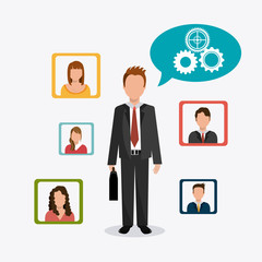 Business teamwork design.