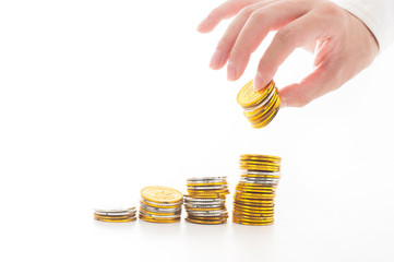 積み上げられたお金