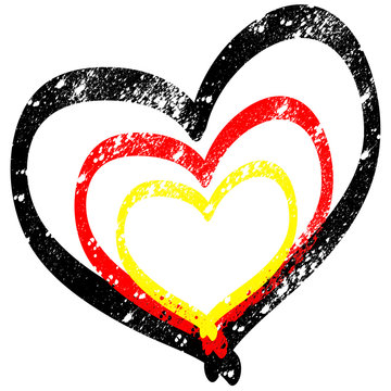 Deutschland Herz / Deutschland Farben in Herzform