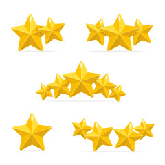 rating hotels stars concept on black