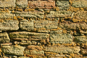 Old brick wall. age more than 600 years