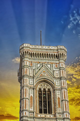 Beautiful view of the campanile in Florence