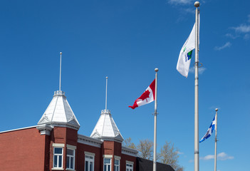 Canada,Quebec, Trois Rivieres, traditional houses in De Casernes street