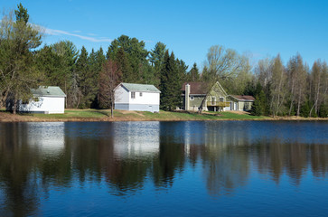 Canada,Quebec, St Alexis Des Montes, a farm on the St Alexis lake