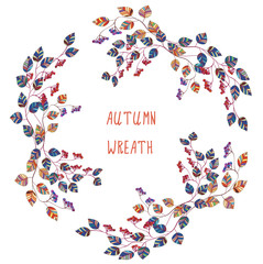 Autumn frame for the greeting card or sale banner