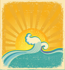 Obraz premium Sunrise seascape.Symbol vector abstract