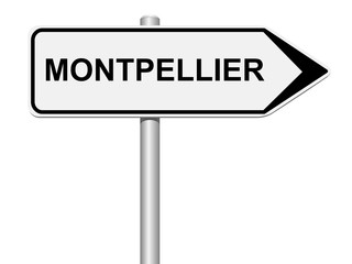 Panneau direction Montpellier