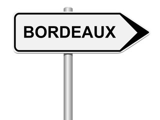 Panneau direction Bordeaux