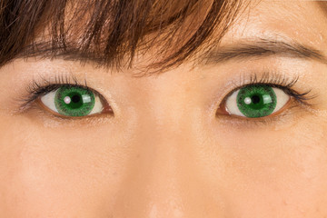 Obraz premium カラーコンタクトとエクステcolored contact and eyelashes 