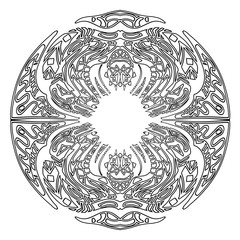 Abstract zentangle frame
