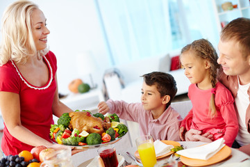 Serving the main course