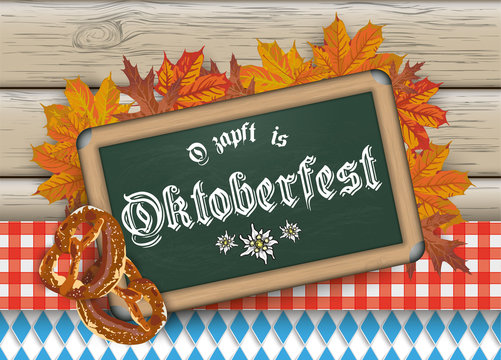 Oktoberfest Kreidetafel Bretzel