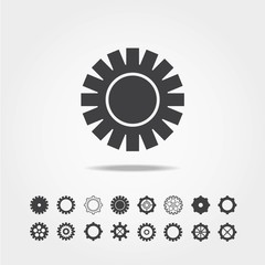gear setting icon set