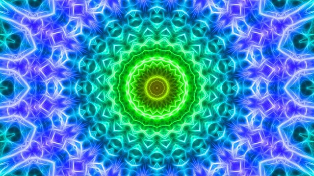 4K Colorful looping kaleidoscope sequence. 4K UHD 4096 x 2304 ultra high definition abstract motion graphics background