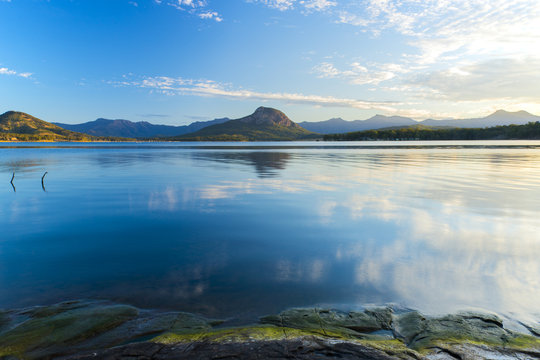 Lake Moogerah on the Scenic Rim in Queensland in the early morning 