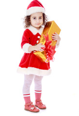 Little girl with gift