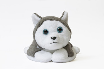 Gray fluffy Dog Doll