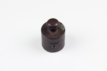 Retro 1 kilo weight isolated