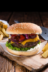 Big Burger with homemade French Fries