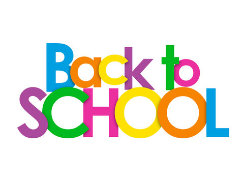 BACK TO SCHOOL Multicoloured Vector Letters Icon