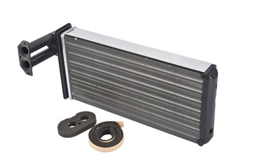 Car radiator on a white background