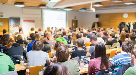 Workshop at university lecture hall.